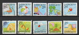 Sweden, 1989, Redate Stamps/Summer Activities, Set, USED - Usati