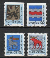 Sweden, 1983, Arms Of Swedish Provinces, Set, USED - Usados