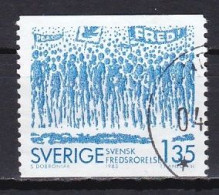 Sweden, 1983, Peace Movement Centenary, 1.35kr, USED - Used Stamps