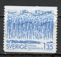 Sweden, 1983, Peace Movement Centenary, 1.35kr, USED - Gebraucht