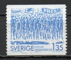 Sweden, 1983, Peace Movement Centenary, 1.35kr, USED - Gebraucht