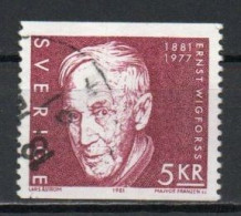 Sweden, 1981, Ernst Wigforss, 5kr, USED - Used Stamps