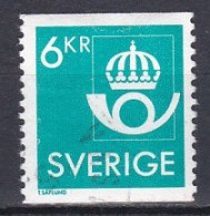 Sweden, 1987, New Post Office Emblem, 6kr, USED - Used Stamps