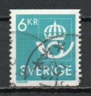 Sweden, 1987, New Post Office Emblem, 6kr, USED - Oblitérés