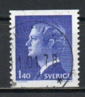 Sweden, 1977, King Carl XVI Gustaf, 1.40kr, USED - Usati