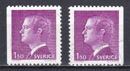 Sweden, 1980, King Carl XVI Gustaf, 1.50kr/2 X Perf 3 Sides, USED - Gebraucht