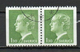 Sweden, 1978, King Carl XVI Gustaf, 1.30kr/Perf 3 Sides Joined Pair, USED - Used Stamps