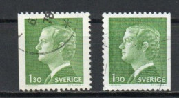 Sweden, 1978, King Carl XVI Gustaf, 1.30kr/2 X Perf 3 Sides, USED - Used Stamps