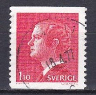 Sweden, 1975, King Carl XVI Gustaf, 1.10kr/Perf 2 Sides, USED - Oblitérés