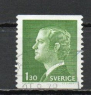 Sweden, 1978, King Carl XVI Gustaf, 1.30kr/Perf 2 Sides, USED - Oblitérés