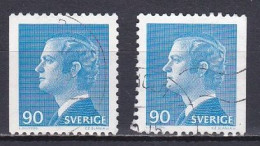 Sweden, 1975, King Carl XVI Gustaf, 90ö/2 X Perf 3 Sides, USED - Usati