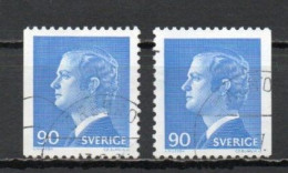 Sweden, 1975, King Carl XVI Gustaf, 90ö/2 X Perf 3 Sides, USED - Gebruikt