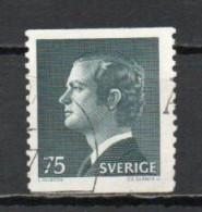 Sweden, 1974, King Carl XVI Gustaf, 75ö/Perf 2 Sides, USED - Used Stamps