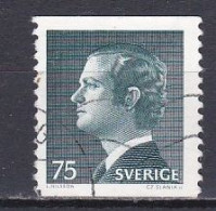 Sweden, 1974, King Carl XVI Gustaf, 75ö/Perf 2 Sides, USED - Gebruikt