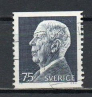 Sweden, 1972, King Gustaf VI Adolf, 75ö/Perf 2 Sides, USED - Usati