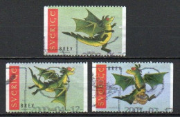 Sweden, 2000, Chinese New Year Of Dragon, Set, USED - Usati