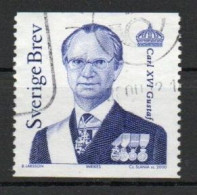 Sweden, 2000, King Carl XVI Gustaf, Letter/Dark Blue, USED - Used Stamps