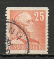 Sweden, 1940, King Gustaf V, 25ö/Orange, USED - Usados