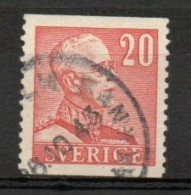 Sweden, 1940, King Gustaf V, 20ö/Large '20'/Perf 2 Sides, USED - Gebruikt