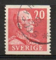 Sweden, 1939, King Gustaf V, 20ö/Small '20'/Perf 2 Sides, USED - Gebraucht