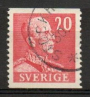 Sweden, 1939, King Gustaf V, 20ö/Small '20'/Perf 2 Sides, USED - Usados