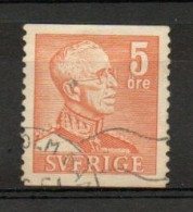 Sweden, 1948, King Gustaf V, 5ö/Orange, USED - Gebraucht