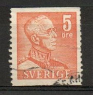 Sweden, 1948, King Gustaf V, 5ö/Orange, USED - Oblitérés