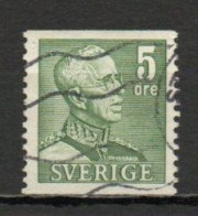 Sweden, 1941, King Gustaf V, 5ö/Green/Perf 2 Sides, USED - Usati