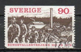 Sweden, 1979, Sundsvall Strike Centenary, 90ö, USED - Usados