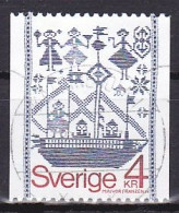 Sweden, 1979, Textile Wall Hanging, 4kr, USED - Used Stamps