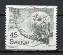 Sweden, 1977, Owl, 45ö, USED - Gebruikt