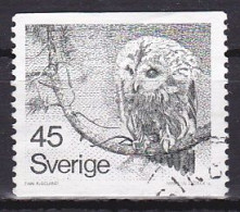 Sweden, 1977, Owl, 45ö, USED - Gebruikt