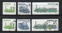 Sweden, 1975, Steam Locomotives, Set, USED - Usados