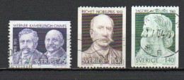 Sweden, 1973, Nobel Prize Winners 1913, Set, USED - Usados
