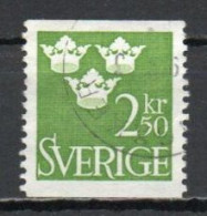 Sweden, 1961, Three Crowns, 2.50kr, USED - Used Stamps