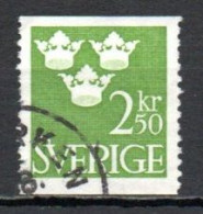 Sweden, 1961, Three Crowns, 2.50kr, USED - Usados
