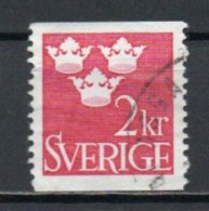 Sweden, 1969, Three Crowns, 2kr/Red, USED - Oblitérés