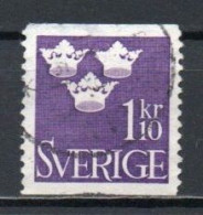 Sweden, 1948, Three Crowns, 1.10kr, USED - Used Stamps