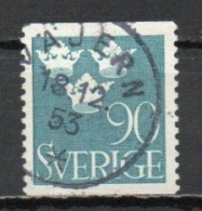 Sweden, 1939, Three Crowns, 90ö, USED - Oblitérés