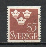 Sweden, 1951, Three Crowns, 85ö/Brown, USED - Gebruikt