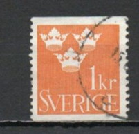 Sweden, 1939, Three Crowns, 1kr, USED - Used Stamps