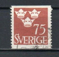 Sweden, 1952, Three Crowns, 75ö, USED - Used Stamps