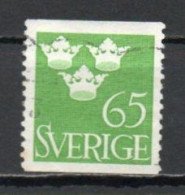 Sweden, 1949, Three Crowns, 65ö, USED - Used Stamps