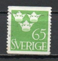 Sweden, 1949, Three Crowns, 65ö, USED - Gebruikt