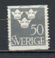 Sweden, 1952, Three Crowns, 50ö, USED - Gebruikt