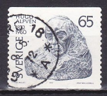 Sweden, 1972, Hugo Alfvén, 65ö, USED - Gebruikt