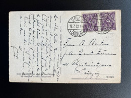 GERMANY 1922 POSTCARD SELLIN TO LEIPZIG 12-07-1922 DUITSLAND DEUTSCHLAND - Postkarten