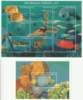 NICARAGUA - N°2185/9+BLOC N°269 ** (1996) Faune Marine - Nicaragua