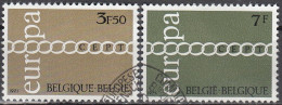 Belgique 1971 Michel 1633 - 1634 O Cote (2008) 0.70 € Europa CEPT Cachet Rond - Used Stamps