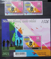 Cape Verde 2021, Alcohol Abuse - Less Alcohol, MNH S/S And Stamps Set - Islas De Cabo Verde